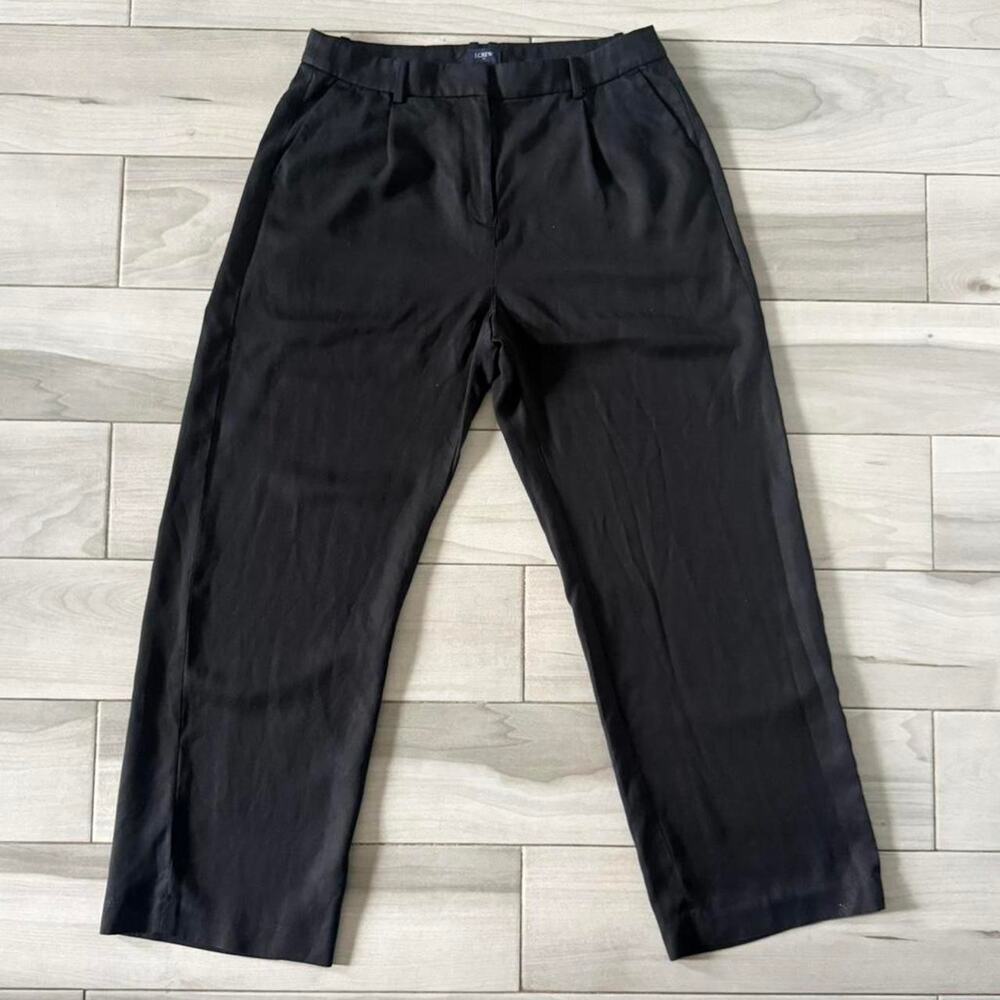 J Crew Black Tencel Pants Size 10